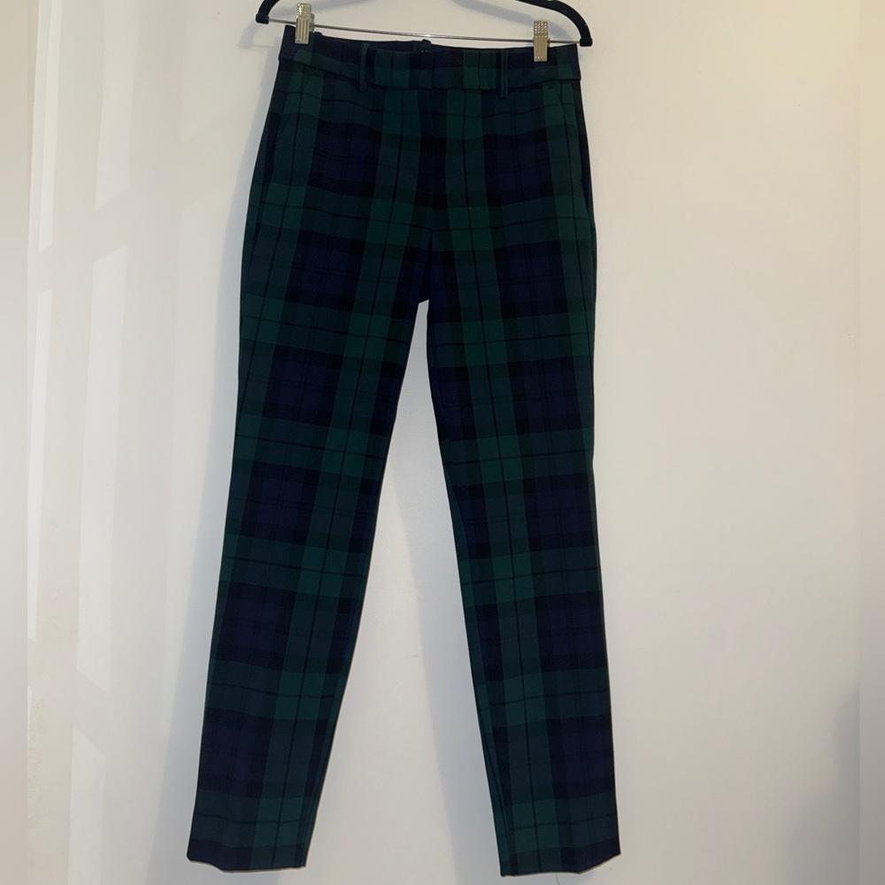 J.Crew Ruby Plaid Dress Pants Size 6 Black Watch Tartan - Picture 8 of 12